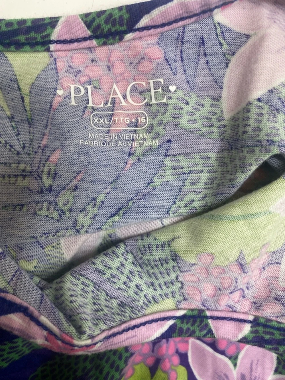 Place Lilac and Navy Floral Tank Romper - Picture 3 of 3
